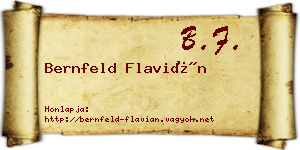 Bernfeld Flavián névjegykártya